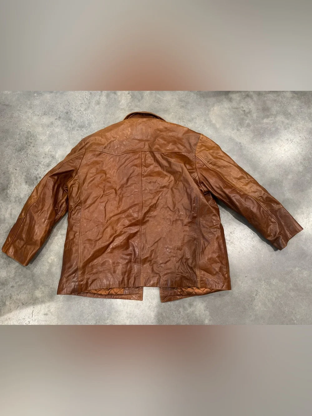 Men's Brown Leather Bomber Jacket - Classic Field Style